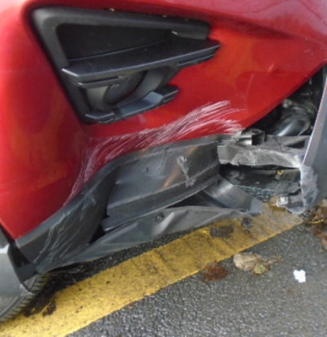 Original damaged bumper
